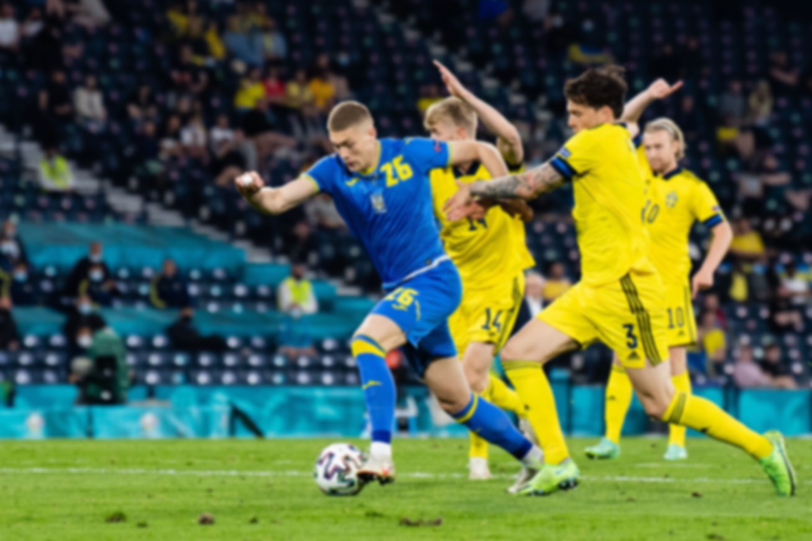 Artem Dowbyk w meczu ze Szwecją