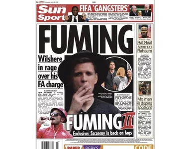 Miniatura: Szczęsny znowu przyłapany z papierosem