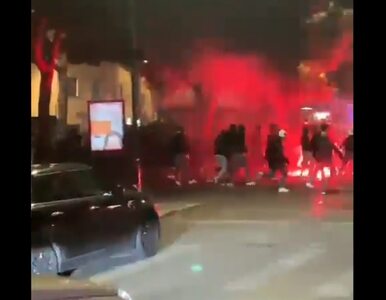 Zamieszki kibiców na ulicach miasta przed meczem Fiorentiny i Interu....