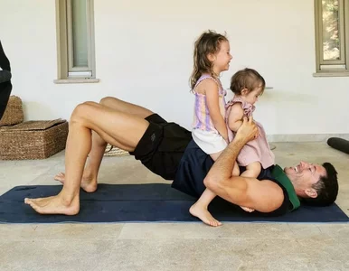 Miniatura: Lewandowski ćwiczył z córkami. Tak...