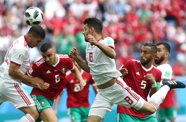 Mecz Maroko – Iran podczas MŚ 2018.