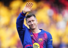 Miniatura: Lewandowski zagrał z&nbsp;Barceloną...