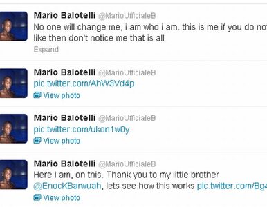 "Jestem jaki jestem". Balotelli debiutuje na Twitterze?