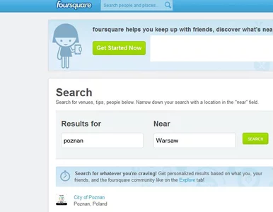 Miniatura: Poznań wita kibiców na Foursquare