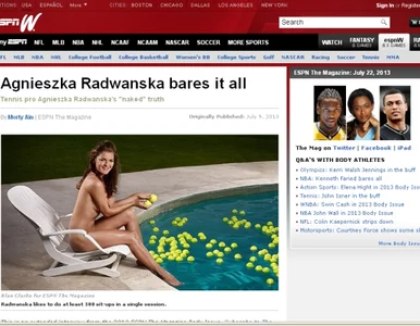 Miniatura: Radwańska się rozebrała - ESPN publikuje...