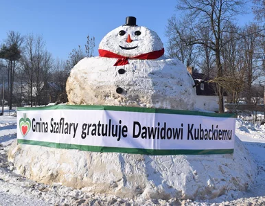 Miniatura: Ulepili wielkiego bałwana dla Dawida...